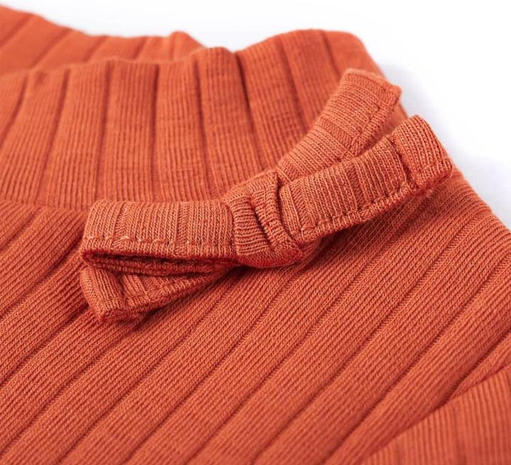 Immagine prodotto VidaXL Camicia da bambino a maniche lunghe arancione scuro 116,Materiale: 95 (116)
