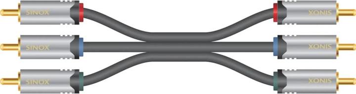 Actual product image Sinox HD Premium - Video cable - component video - RCA x 3 (hane) till RCA x 3 (hane) - 1.5 m - skärma (1.50 m)
