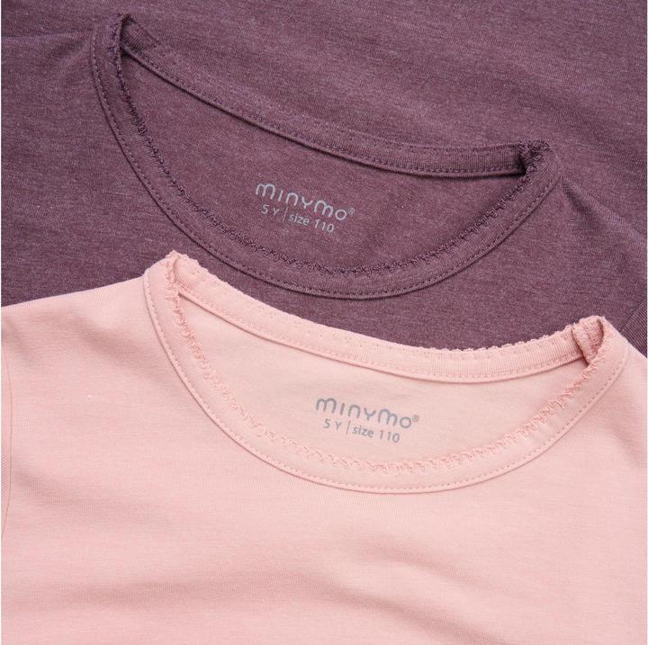 Produktbild Minymo T-Shirt 2er Set Misty Rose Gr. 110 (110)
