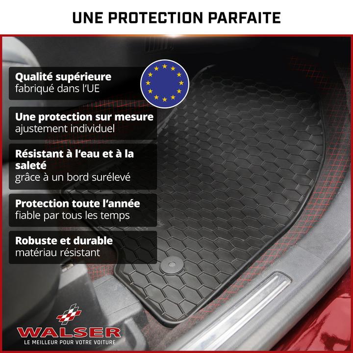 Immagine prodotto Walser Tappeti in gomma per Kia Rio e Kia Stonic BJ 2017 - oggi (2 tappetini anteriori + 2 tappetini posteriori)