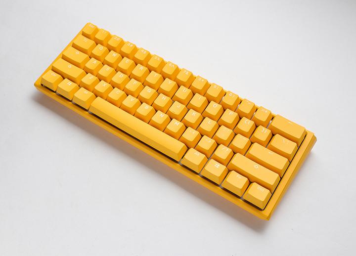 Actual product image Ducky One 3 Yellow Mini Gaming Keyboard, RGB LED - MX-Black (US) (US, Cable)