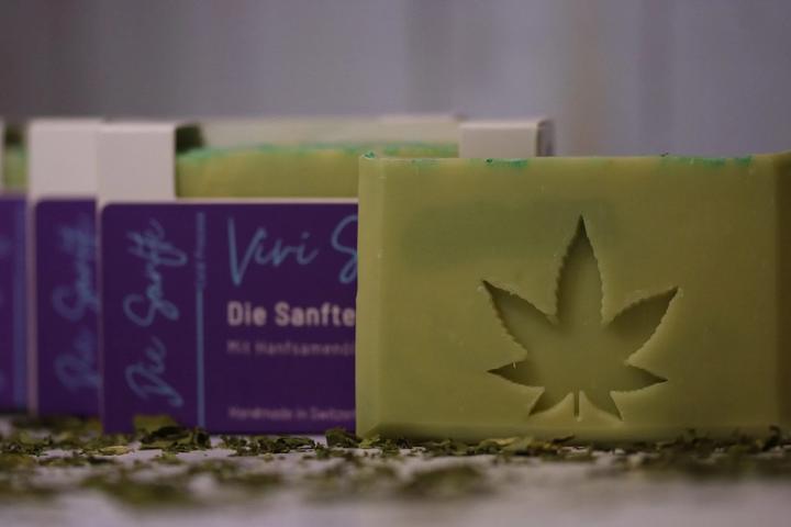 Vivi Soaps Sanfte Hanfölseife (Hartseife)