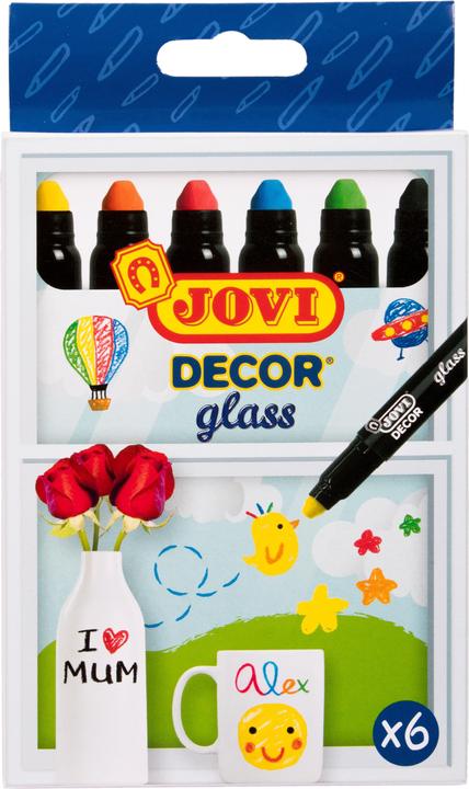 Image du produit Jovi Crayons de cire Jovidecor glass VE=6 pièces assorties (6 couleurs, 6 x)
