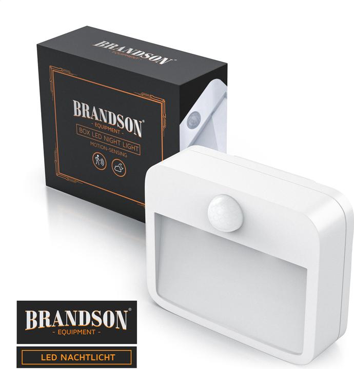 Image du produit Brandson Lampe de nuit à LED, lampe de nuit, détecteur de mouvement, capteur de luminosité