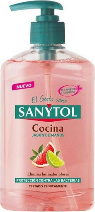 Immagine prodotto Sanytol ANTIBACTERIAS jabón manos cocina dosificador 250 ml (Sapone liquido, 250 ml)