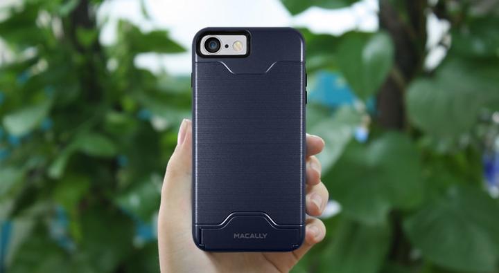 Image du produit Macally Card / Stand Case pour iPhone 7/ 8 bleu (Apple iPhone 7)