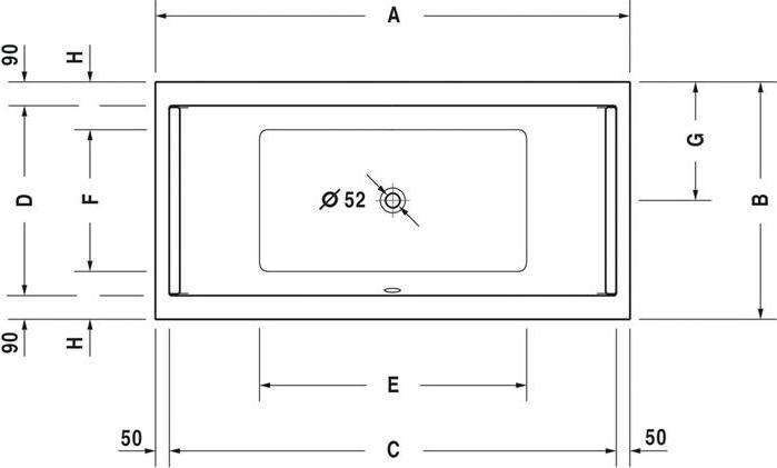 Actual product image Duravit Rectangular whirlpool tub STARCK 212 l 180x90 we 2 RS Air-System (212 l, 180 cm, 90 cm)