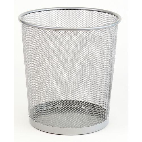 Office Depot Abfalleimer Metall Silber 260 mm x 280 mm (15 l)