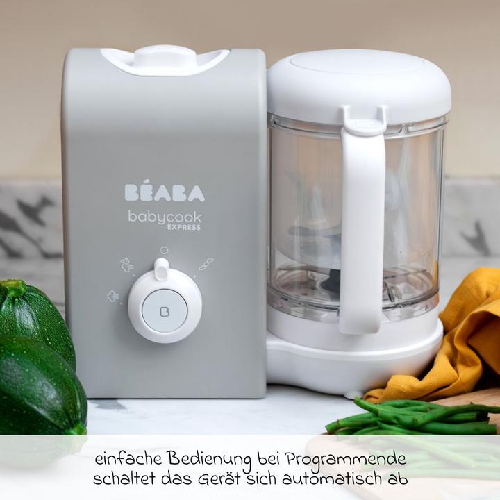 Image du produit Beaba Babycook Express, Préparateur d'aliments pour bébés 4 en 1, cuisson rapide : moins de 15 min, mixage
