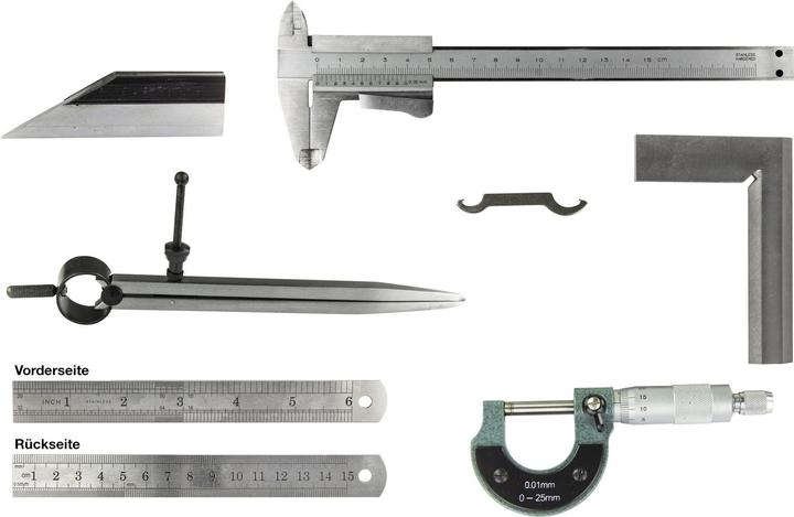 Produktbild Dema Schieblehre Messwerkzeug -Set 6 tlg (15 cm)