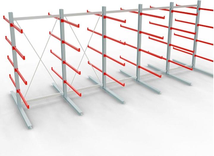 Actual product image Schulte Lagertechnik K 6000 cantilever basic rack 6 uprights - 2-sided
