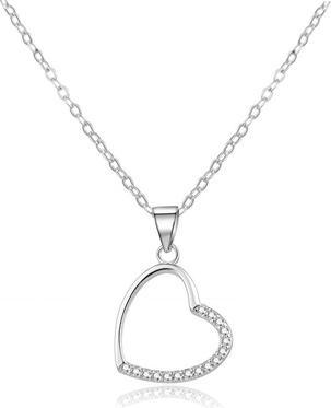 Produktbild Beneto Gentle silver necklace with heart AGS977 / 47 (L)