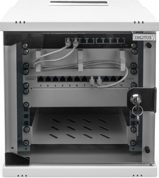 Produktbild Digitus 10" 6HE Wandgehäuse, SOHO PRO 324 x 316 x 298 mm, grau (6 HE, 10 Zoll Rack)