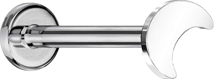 Actual product image Star Piercing Micro Labret internal thread silver moon (without brass, Titanium G23)