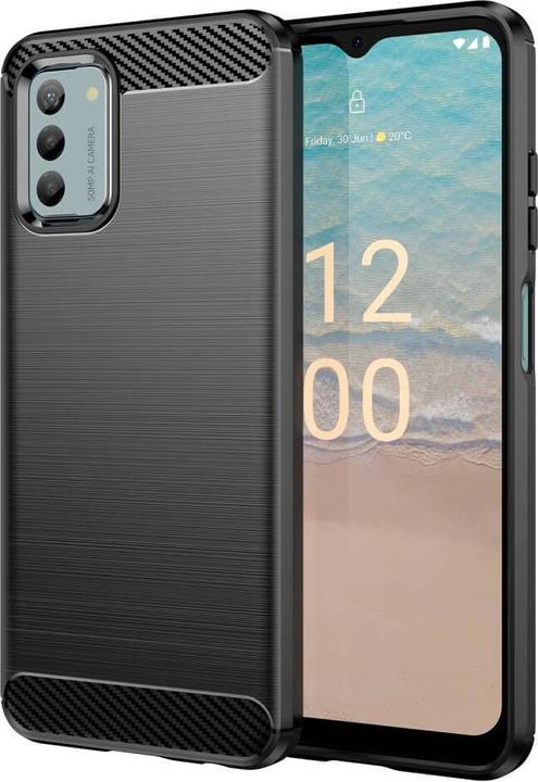 Produktbild Cover-Discount Nokia G22 - Metall Carbon Look Hülle schwarz (Nokia G22)