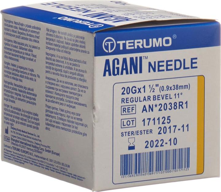 Terumo Agani Einmalkanüle 20G 0.9x38mm gelb (100 Stk)