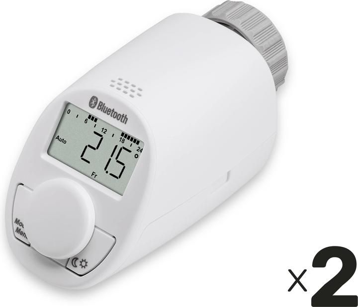 Actual product image Eqiva Radiator thermostatic head with Bluetooth, 2 pieces