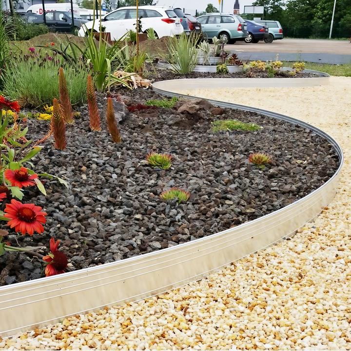 Immagine prodotto Green Split Set di 10 bordure in alluminio ultraresistenti da 24 cm x 1 m (lunghezza 10 m) | bordatura per (1000 cm)