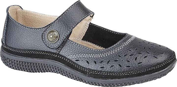 Image du produit Boulevard Chaussures MaryJane d'été avec perforation et fermeture velcro large (40.5)