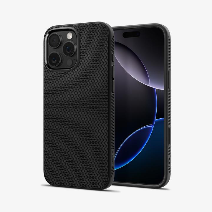 Actual product image Spigen Liquid Air T (MagFit) iPhone 16 Pro Case Matte Black (Apple iPhone 16 Pro)