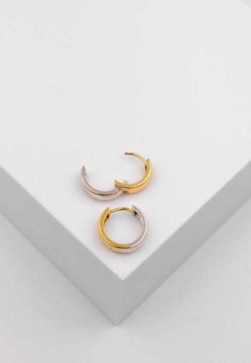 Actual product image Muau Creoles (750, White gold, 18 K yellow gold)