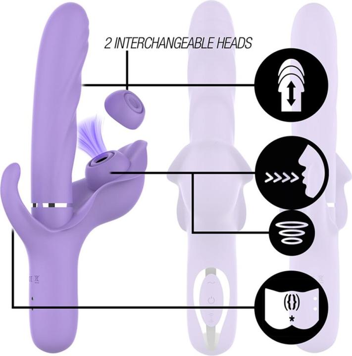 Produktbild Intense Billie Vibrador Multifunción Recargable Succionador Con Pulsador Morado