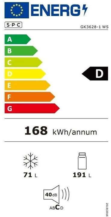 Energie-Label SPC GK3628-1 WS (262 l)