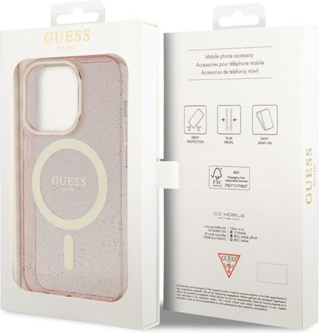 Produktbild Guess iPhone 14 Pro 6.1 hardcase Glitter Gold MagSafe (Apple iPhone 14 Pro)