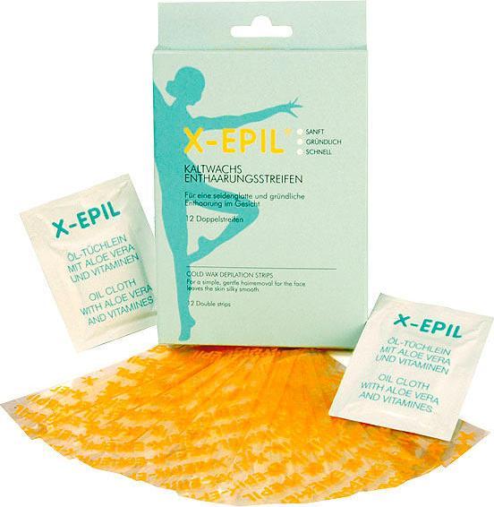 X-epil Kaltwachs Enthaarungsstreifen (12 x)