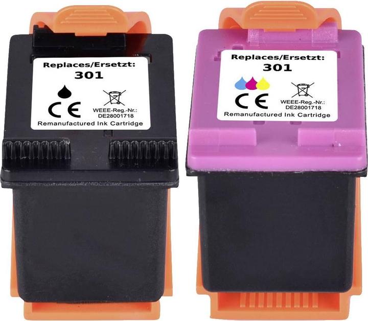 Immagine prodotto Renkforce La confezione combinata di inchiostri sostituisce HP 301 (N9J72AE) compatibile con nero, ciano, m (M, FC, C, Y)