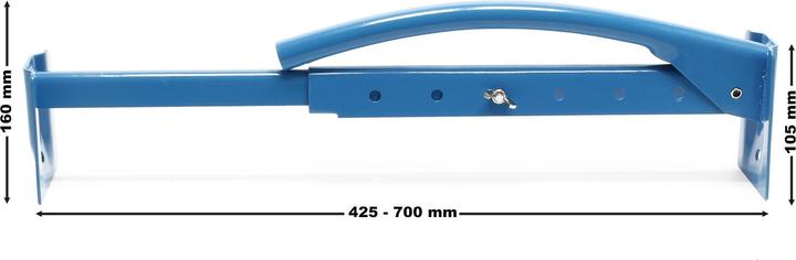 Actual product image Wiltec Brick Tongs Set 2x Lifter Bricks Lifting Carrying Carrier 425mm 700mm (425 mm)