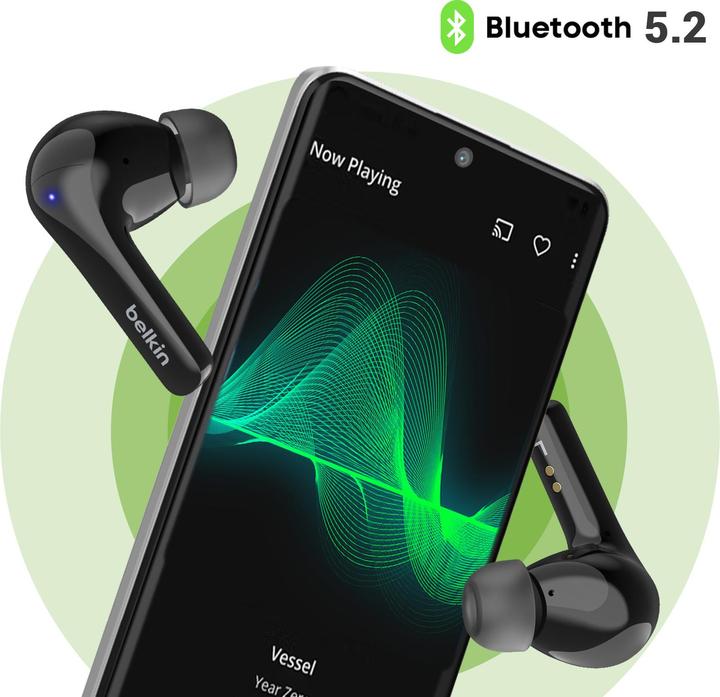 Actual product image Belkin SOUNDFORM Motion True Wireless Earbuds (ANC, 9 h, Cable)