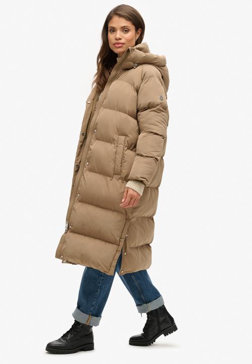 Image du produit Superdry LONGLINE HOODED PUFFER JACKET Dames Jas - Maat XL (16)