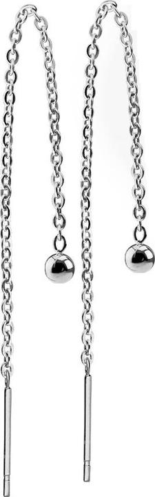 Image du produit Star Piercing Boucles d'oreilles avec chaîne et boule argentées (sans laiton, Acier chirurgical 316L)