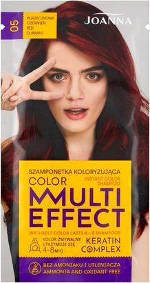 Joanna Multi Effect Keratin Complex Color Instant Color Shampoo Coloring Shampoo 05 Currant Red (Flüssiges Shampoo)