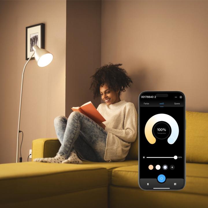 Produktbild Hama Smarte LED-Lampe, Matter, E27, Retro, Filament ST64, RGBW, dimmbar, mit App (E27, 4.90 W, 470 lm, 1 x, F)