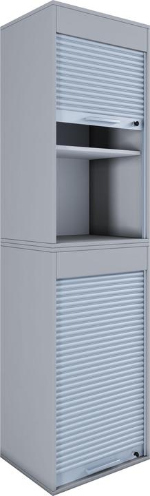 Actual product image VCM Office cabinet filing cabinet roller shutter cabinet wood "Aktos XL" (50 x 40 x 186 cm)