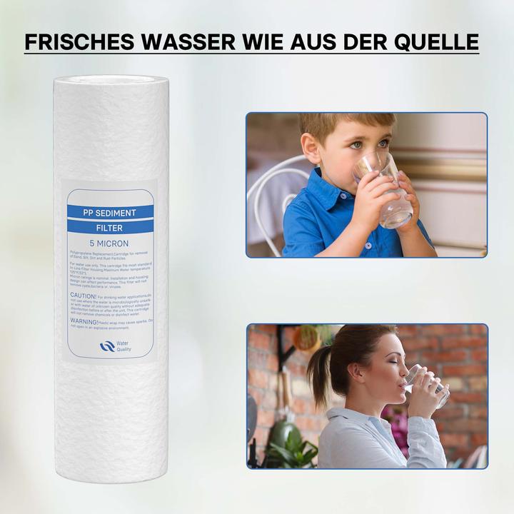 Immagine prodotto Naturewater 10Inch 254mm 5µ Filtro a sedimenti PP Depuratore d'acqua