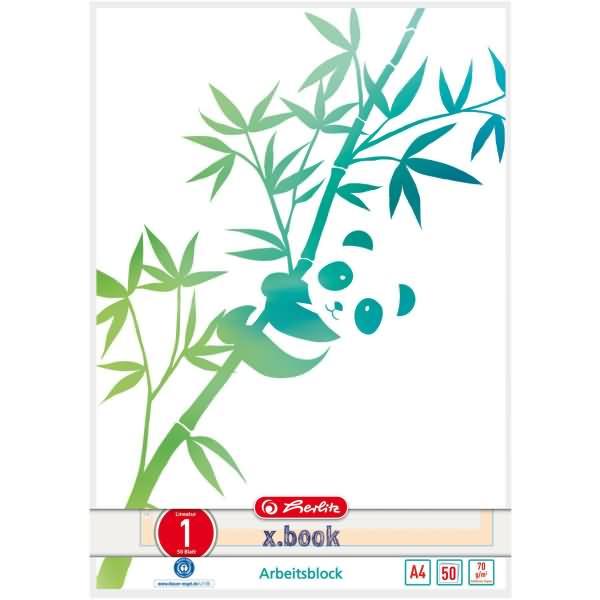 Actual product image Herlitz GREENline notebook 50 sheets (A4, Lined, Soft cover)