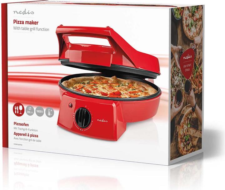 Image du produit Nedis FCPM100FRD Machine à pizza, aluminium (Prise UE)