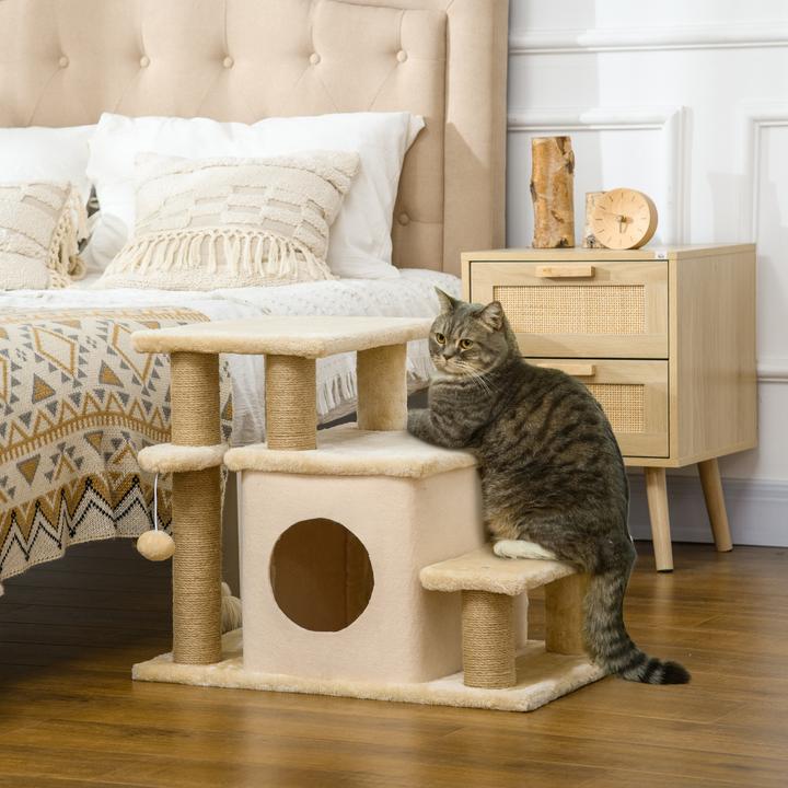 Actual product image PawHut Dog steps with hut (Dog, Cat, Foldable)