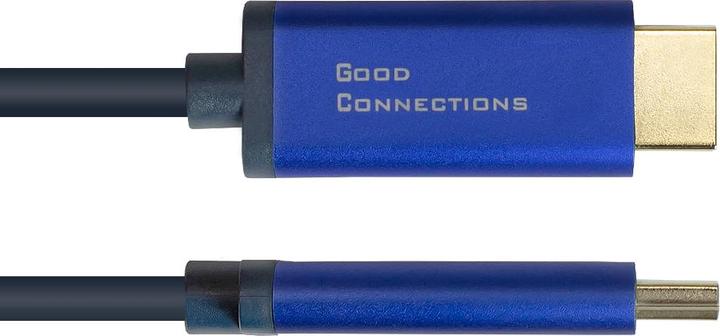 Image du produit Good Connections GC 4844-SF030B Mini DP 1.4 vers HDMI 2.0 A mâle 4Ka60Hz 3 m bleu (3 m, HDMI)