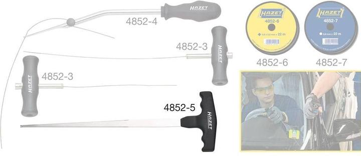 Image du produit HAZET Jeu d'outil décolle pare-brise de véhicule / enfileur 4852-5 ∙ 325 mm