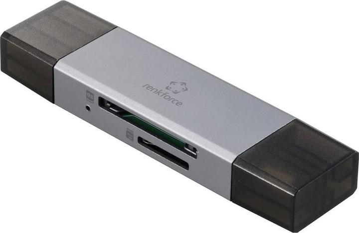 Image du produit Renkforce RF-PCR-400 Lecteur de carte mémoire externe USB-A, USB-C® microSD, SD Spa (USB, USB-C)