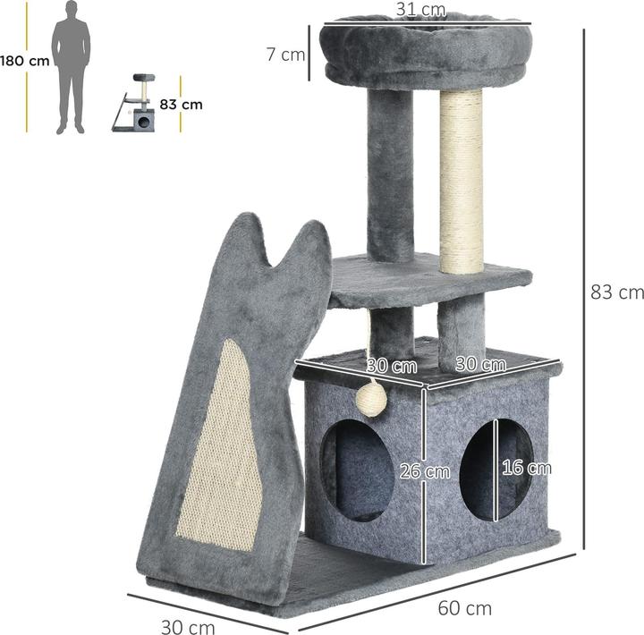 Image du produit Jamb Arbre à chat (83 cm, Crème, Gris)