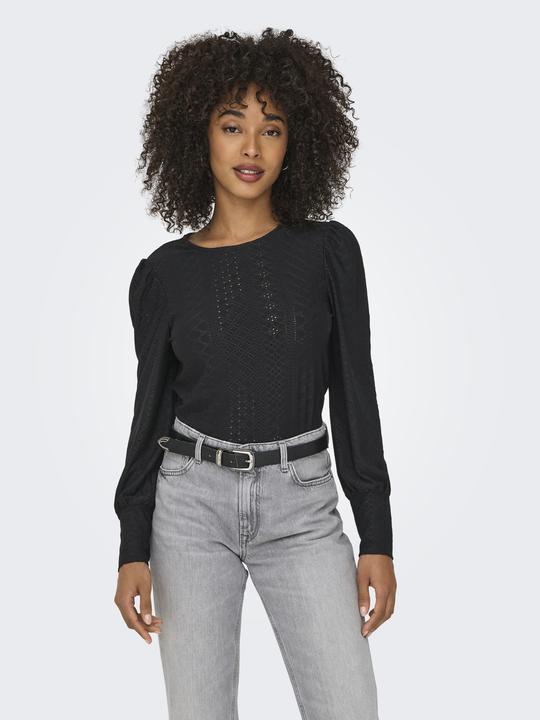 Immagine prodotto Only Vestibilità regolare Scollo rotondo Polsini elasticizzati Maniche a sbuffo Top Top (M)