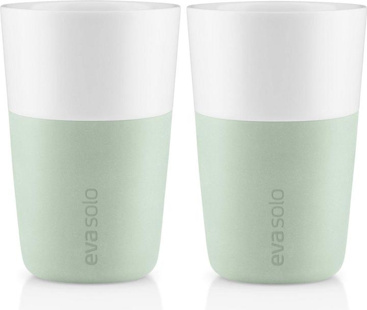 Actual product image Eva Solo Latte Macchiato Cup 360 ml, 2 pieces, Green/White (360 ml, 2 x)