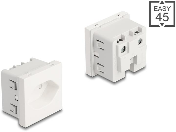 Productafbeelding Delock Easy 45 wandcontactdoos met randaarde T13 Zwitserland 45 x 45 m
