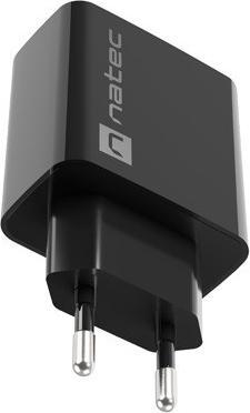 Image du produit Genesis Natec ładowarka Sieciowa Ribera USB-A + USB-C 20w Power Delivery Czarna Nuc-2062 (20 W)