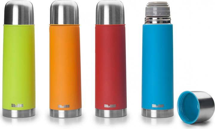 Ibili Thermoflaschen farbig assortiert 500 ml Perfekt für unterwegs, hält Getränke warm oder kalt (0.50 l)